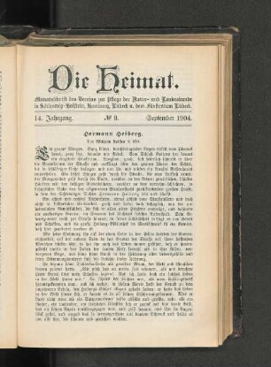 14. Jahrgang. No. 9. September 1904.