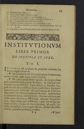 Liber primus. De iustitia et iure.