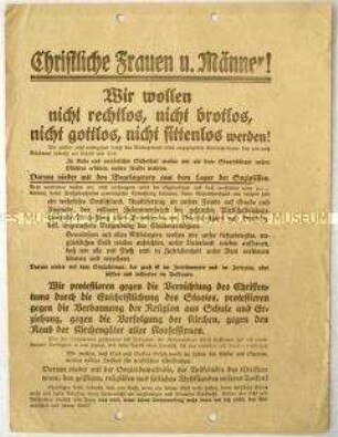 Aufruf der Zentrumspartei zur Wahl der preußischen Landesversammlung 1919