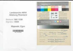 Entnazifizierung Egon Majewski , geb. 04.05.1918 (Staedtischer Angestellter)