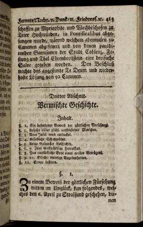 Dritter Abschnitt. Vermischte Geschichte.