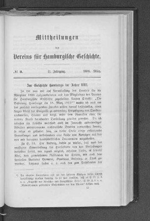 Zur Geschichte Hamburgs im Jahre 1813.