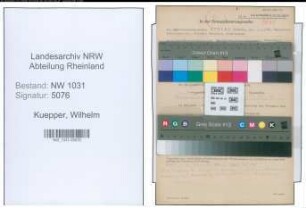 Entnazifizierung Wilhelm Kuepper , geb. 03.09.1883 (Betriebsleiter)