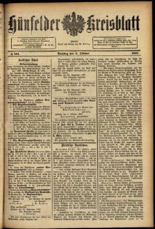 Ausgabe vom Dienstag, den 05. Oktober 1897.