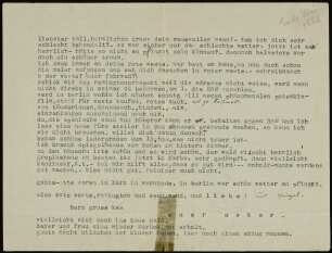 Liebster tull,herzlichen gruss dein reuevoller mann!...
