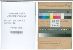 Entnazifizierung Erich Perner , geb. 01.07.1902 (Bergmann)