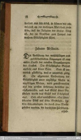 Zehnter Abschnitt