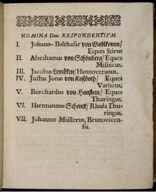 Nomina Dnn. Respondentium.
