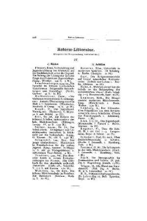 Reform-Litteratur : IV.