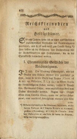 Reichskleinodien und Heiligthümer.