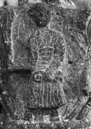 Kapitell aus dem Kirchenschiff von Saint-Germain-des-Prés: Daniel in der Löwengrube?