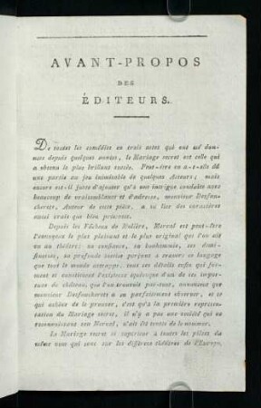 307-309, Avant-Propos des Éditeurs