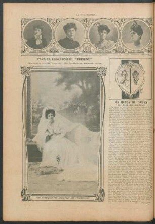 Para el concurso de "Tribune" - Nuestra contribución de bellezas argentinas : Enriqueta Castex de Pradere