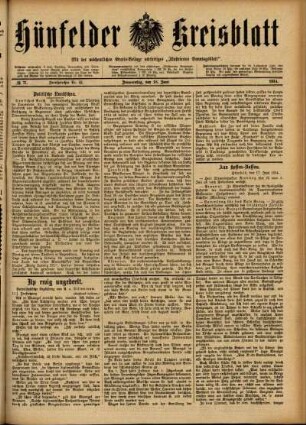 Ausgabe vom Donnerstag, den 18. Juni 1914.