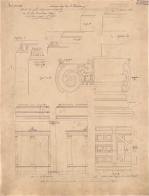 Klenze, Leo von; St. Petersburg (Russland); Eremitage - Vorzimmer 1. OG (Details)