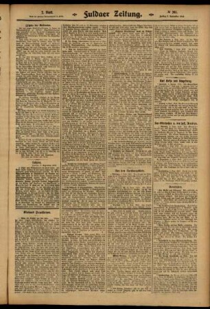 Zweite Ausgabe vom Freitag, den 05. September 1913.