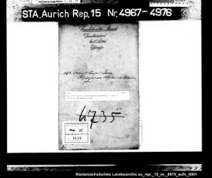 Die Befreiung des Schustergesellen Andreas B. Jung in Esens von der Wanderpflicht