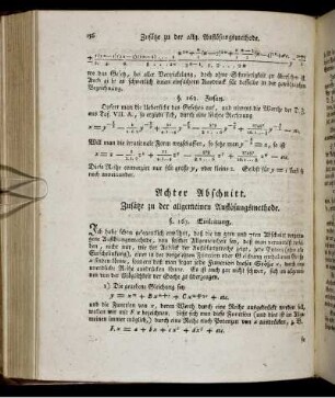 Achter Abschnitt. Zusätze zu der allgemeinen Auflösungsmethode.