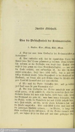 Zweiter Abschnitt. Ueber die Beschaffenheit der Kochmaterialien