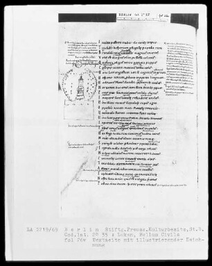 Lukan, Bellum Civile — Lageplan von Brindisi, Folio 26verso