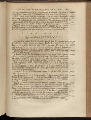 Section II. Règnes des Rois de Cappadoce.