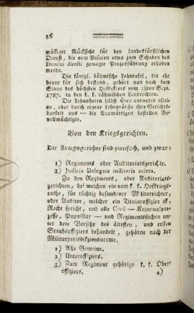 Von den Kriegsgerichten.