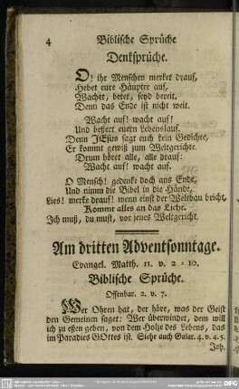 Am dritten Adventsonntage