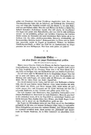 Heimatliche Bilder - aus altem Papier und junger Vorstellungskraft gerissen