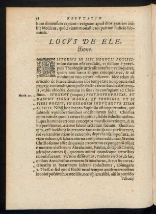 Locus De Electione.