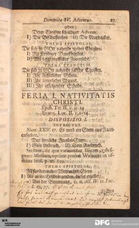 Feria I. - III. Nativitatis Christi.