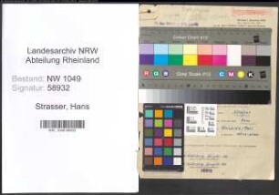 Entnazifizierung Hans Strasser , geb. 14.02.1909 (Lehrer)