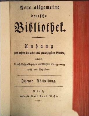 Neue allgemeine deutsche Bibliothek. 1/28,2. 1792/95 (1797)