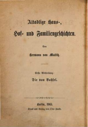 Die von Vahsel : Roman in vier Bänden, 3