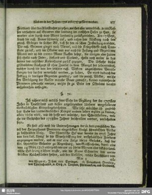 §. 72. [Von der schwedischen Armee in Pommern]
