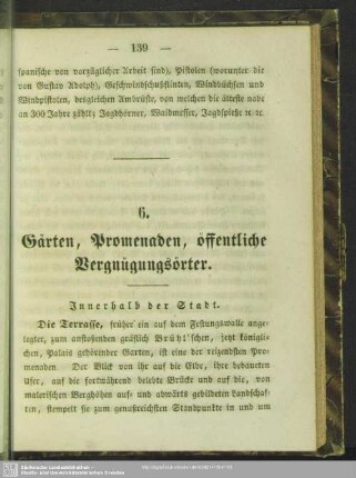 6. Gärten, Promenaden, öffentliche Vergnügungsörter