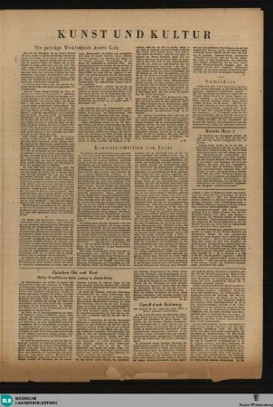 Badener Tagblatt : Badener Wochenblatt ; mit amtlichem Verkündigungsblatt und dreimal wöchentlich erscheinendem Unterhaltungsblatt, Kunst und Kultur