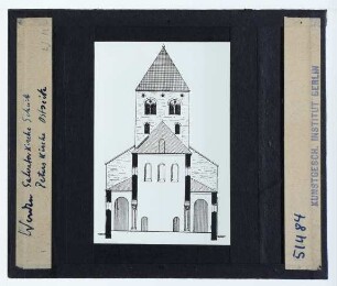 Essen-Werden, St. Peter und St. Ludgerus : Aufriss u. Schnitt, Peterskirche