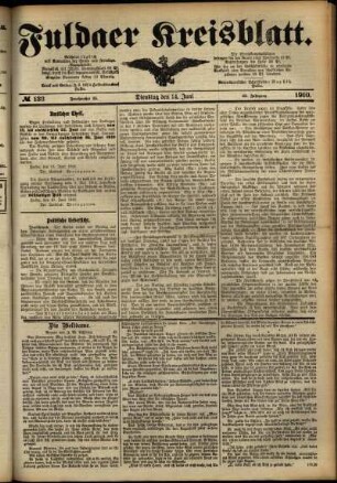 Ausgabe vom Dienstag, den 14. Juni 1910.