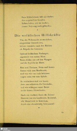 Die weiblichen Hilfskräfte