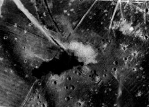 Erster Weltkrieg. Durch Bombenangriffe zerstörtes Feld