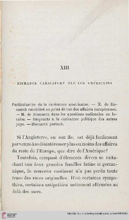 XIII Bismarck caricaturé par les Américains