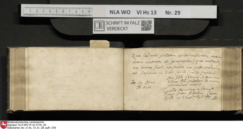 Stammbuch des Gottfried Crusius (Cruse) aus Stendal