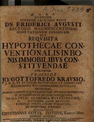 Requisita hypothecae conventionalis in bonis immobilibus consitutendae