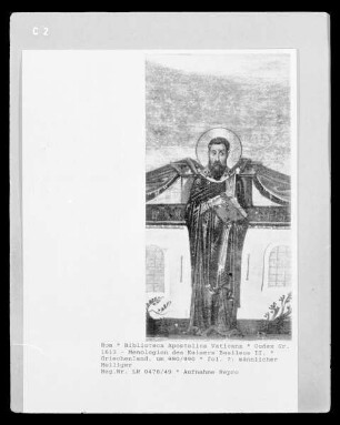 Menologion des Kaisers Basileios II. — Männlicher Heiliger