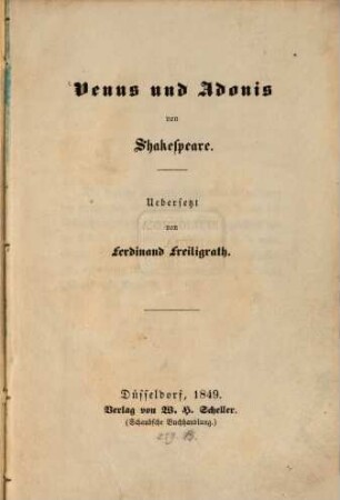 Venus und Adonis