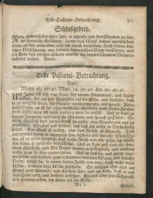 Erste Paßions-Betrachtung.
