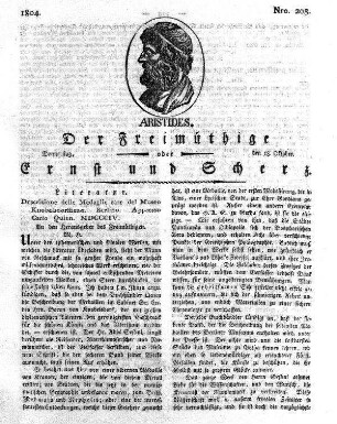 Nro. 208., Donnerstag den 18. Oktober