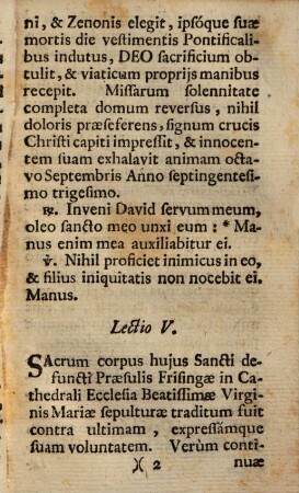 Die XX. Novembris. Translatio S. Corbiniani. Fest. & Patroc. Diocesis Frisingensis dupl. primae Classis