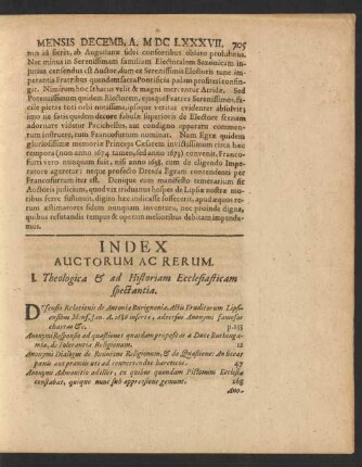 Index Auctorum Ac Rerum.