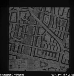 Altona, Ortsteil 706, Planskizze zum Wiederaufbau